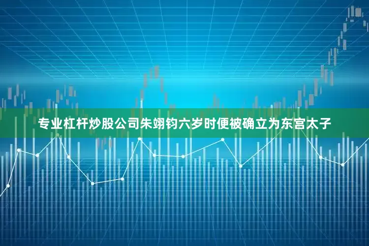 专业杠杆炒股公司朱翊钧六岁时便被确立为东宫太子
